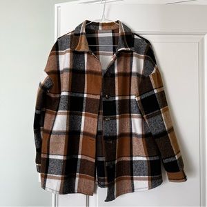Plaid Shirt Jacket - Plaid Shacket
